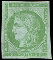 (*) EMISSION DE BORDEAUX 42A   5c. Vert-jaune, R I, Pos. 5, Restauré, B - 1870 Emissione Di Bordeaux