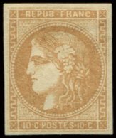 * EMISSION DE BORDEAUX 43Aa 10c. Brun Clair, R I, TB. Br - 1870 Bordeaux Printing