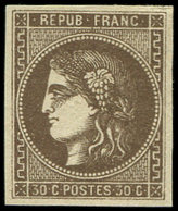 * EMISSION DE BORDEAUX 47d  30c. Brun Foncé, Frais Et TB - 1870 Bordeaux Printing