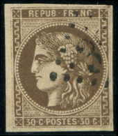 EMISSION DE BORDEAUX 47   30c. Brun, Position 4, Obl. GC, Nuance Soutenue, TB/TTB - 1870 Bordeaux Printing