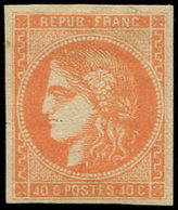 * EMISSION DE BORDEAUX 48   40c. Orange, TB - 1870 Bordeaux Printing