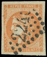 EMISSION DE BORDEAUX 48   40c. Orange, Nuance Claire, Obl. GC 2240, TB. C - 1870 Bordeaux Printing