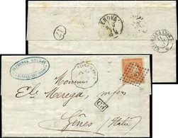 Let EMISSION DE BORDEAUX 48   40c. Orange, Obl. Amb. LM2e S. LAC De BONPERTUIS 29/5/71, Conv. RIVES-S-FURE Et Arr. GENOV - 1870 Bordeaux Printing