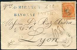 Let EMISSION DE BORDEAUX 48   40c. Orange, Obl. GC 359 S. Env. CHARGE Descriptif Au Verso, Càd T17 BAYONNE 4/7/71, TB - 1870 Bordeaux Printing