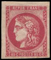 * EMISSION DE BORDEAUX 49b  80c. Rose Vif, TB. C - 1870 Bordeaux Printing