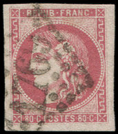 EMISSION DE BORDEAUX 49   80c. Rose, Oblitéré GC 1760, TB - 1870 Bordeaux Printing