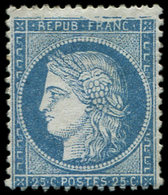 * CERES DENTELE 60A  25c. Bleu, T I, Variété GRANDE CASSURE, TB - 1849-1876: Classic Period