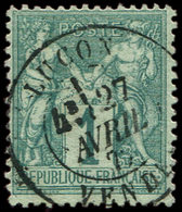 TYPE SAGE 61    1c. Vert, Oblitéré Càd T18 LUCON 27/4/77, TTB - 1876-1878 Sage (Type I)