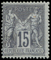 * TYPE SAGE 77   15c. Gris Foncé, Décentré, Sinon TB - 1876-1878 Sage (Type I)