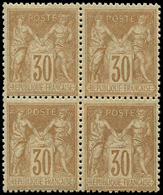 ** TYPE SAGE 80   30c. Brun Jaune, BLOC De 4, TB - 1876-1878 Sage (Tipo I)