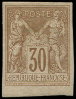 * TYPE SAGE 80b  30c. Brun, NON DENTELE, Petit Bdf, TB - 1876-1878 Sage (Type I)