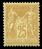 * TYPE SAGE 92   25c. Bistre Sur Jaune, Bien Centré Et TB - 1876-1878 Sage (Tipo I)