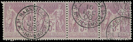 TYPE SAGE 95    5f. Violet Sur Lilas, BANDE De 4 Obl. MARSEILLE 15/12/00, Frappe Superbe - 1876-1878 Sage (Tipo I)