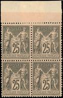 ** TYPE SAGE 97   25c. Noir Sur Rose, BLOC De 4 Bdf, Superbe - 1876-1878 Sage (Type I)