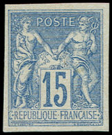 (*) TYPE SAGE 101a 15c. Bleu, NON DENTELE, TB. Br - 1876-1878 Sage (Tipo I)