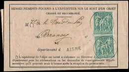 Let TYPE SAGE SUR LETTRES N°65 (2) Obl. Càd T17 FESTIEUX 17/9/77 Sur Sort De Chargement, Superbe - 1877-1920: Periodo Semi Moderno