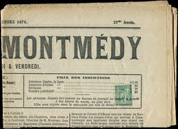 Let TYPE SAGE SUR LETTRES N°74 Obl. TYPO S. Journal DE MONTMEDY Du 17/11/76, TB - 1877-1920: Semi Modern Period