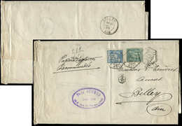 Let TYPE SAGE SUR LETTRES N°75 Et 101 Obl. Hexag. LYON B 20/1/99 S. Papiers D'Affaires Rec., TB - 1877-1920: Semi Modern Period