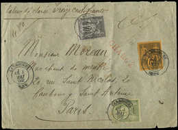 Let TYPE SAGE SUR LETTRES N°82, 89 Et 99 Obl. Càd CARROUGES 1/5/92 Sur Env. CHARGE, TB - 1877-1920: Semi Modern Period