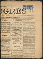 Let TYPE SAGE SUR LETTRES N°83 BANDE De 3 Obl. TYPO S. Journal LE PROGRES Du 8/5/78, TB - 1877-1920: Semi Modern Period