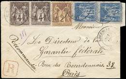 Let TYPE SAGE SUR LETTRES N°85, 88 PAIRE Et 90 PAIRE Obl. Càd ARGENCES 12/2/80 S. Env. Rec., TB - 1877-1920: Periodo Semi Moderno