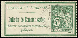 TELEPHONE Téléphone 30 : 3f. Vert, Oblitéré, TB - Telegraph And Telephone