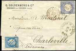 Let ALSACE-LORRAINE Affranchissements Mixtes Allemagne France : 2g. Bleu Obl. Càd ZABERN IM ELSASS 27/2/72, MIXTE Avec F - Storia Postale