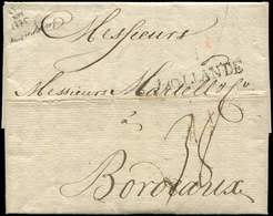 Let LETTRES SANS TIMBRE ET DOCUMENTS DIVERS MP D'HOLLANDE 37 X 4,7 S. LAC D'Amsterdam 23/11/1775, TB - Other & Unclassified