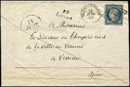 Let OBLITERATIONS PAR DEPARTEMENTS 25/DROME N°4 Obl. GRILLE S. LSC, Càd T15 VALENCE-S-RHONE 19/7/50, Cursive 25/LIVRON E - 1849-1876: Classic Period