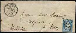 Let OBLITERATIONS PAR DEPARTEMENTS 51/MAYENNE N°60A Obl. GC 6147 S. LAC, Càd T24 JUVIGNE 14/9/72, Frappes Superbes - 1849-1876: Classic Period