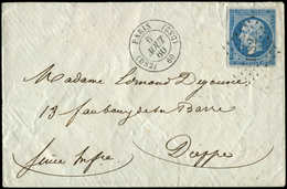 Let LETTRES DE PARIS N°14A Obl. DS2 Sur Env., Càd T1510 (DS2) PARIS (DS2) 6/8/60, Frappe Superbe - 1849-1876: Periodo Classico