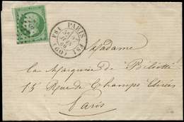 Let LETTRES DE PARIS N°12 Obl. Los. FS1 Romain S. LAC, Càd T1528 FS1 27/6/60, TTB - 1849-1876: Classic Period