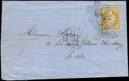 Let LETTRES DE PARIS N°21 Obl. Etoile TRONQUEE 23 S. LAC, Càd R. Du FG-ST-ANTOINE 5/10/64, Ind. 19, TB - 1849-1876: Classic Period