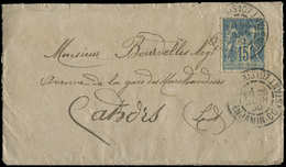 Let LETTRES DE PARIS N°101 Obl. Càd PARIS 107/R. BENJAMIN CONSTANT 26/6/00 Sur LAC, Dernier Bureau Ouvert Pendant La Pér - 1849-1876: Periodo Classico