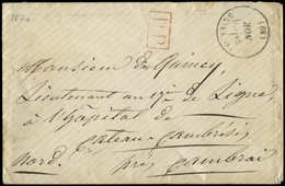 Let Guerre De 1870  Càd T16 DOUVAINE 26/11/(70) S. Env. Avec PP Rouge Faute De Timbres, TB - War 1870