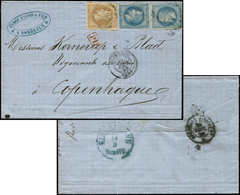 Let DESTINATIONS N°28A Et 29A (2) Obl. S. LAC De Bordeaux à COPENHAGUE, 1871, B/TB - 1849-1876: Classic Period