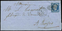 Let POSTE MARITIME N°14A Obl. PC 1896 S. LAC, Càd ALGERIE BB MARSEILLE 9/4/59, TB - Maritime Post