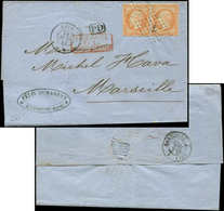 Let POSTE MARITIME N°23 PAIRE Obl. ANCRE S. LSC D'Alexandrie, Càd SAID 19/7/66, Arr. MARSEILLE Le 25/7, TB - Maritime Post