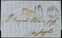 Let BUREAUX FRANCAIS A L'ETRANGER Càd T14 DARDANELLES/(TURQUIE) 6/(12/51) S. LAC De Salonique, Taxe 10 Pour Marseille, T - 1849-1876: Periodo Classico