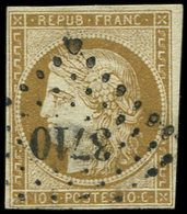 LETTRES ET OBLITERATIONS D'ALGERIE N°1 Obl. PC 3710 D'ALGER, TB. C - 1849-1876: Classic Period