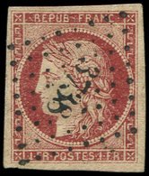 LETTRES ET OBLITERATIONS D'ALGERIE N°6 Obl. PC 3738 De TENEZ, TB. C - 1849-1876: Periodo Classico