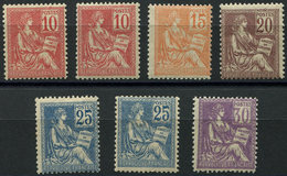 ** EMISSIONS DU XXème SIECLE 112/18 Mouchon, La Série, Centrage Courant Correct, TB - Unused Stamps