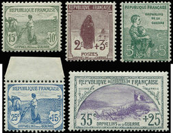 ** EMISSIONS DU XXème SIECLE 148/52 1ère Série Orphelins, TB - Unused Stamps