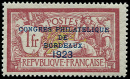 ** EMISSIONS DU XXème SIECLE 182   Congrès De Bordeaux, 1f. Lie De Vin, TB - Unused Stamps