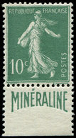 ** EMISSIONS DU XXème SIECLE 188A  Minéraline, 10c. Vert, Excellent Centrage, TTB - Unused Stamps