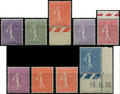 ** EMISSIONS DU XXème SIECLE 197/05 Semeuse Lignée, La Série, Tous Bien Centrés, TB - Unused Stamps