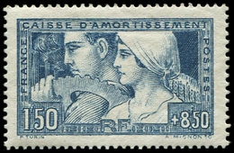 ** EMISSIONS DU XXème SIECLE 252a  Le Travail, 1f.50 + 8f.50, T II, TB - Unused Stamps