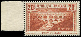 ** EMISSIONS DU XXème SIECLE 262Aa Pont Du Gard, 20f. Chaudron Clair, T I, Bdf, TB - Unused Stamps