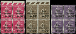 ** EMISSIONS DU XXème SIECLE 266/68 4ème Série Amortissement, BLOCS De 4, TB - Unused Stamps