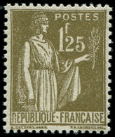 ** EMISSIONS DU XXème SIECLE 287   Paix,  1f.25 Olive, Très Bon Centrage, TB - Unused Stamps
